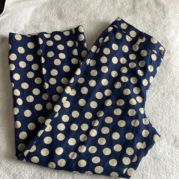 J. Crew Harbor pant in dot linen - Picture 9 of 9